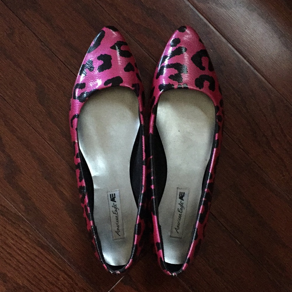 Hot Pink Leopard Print Flats